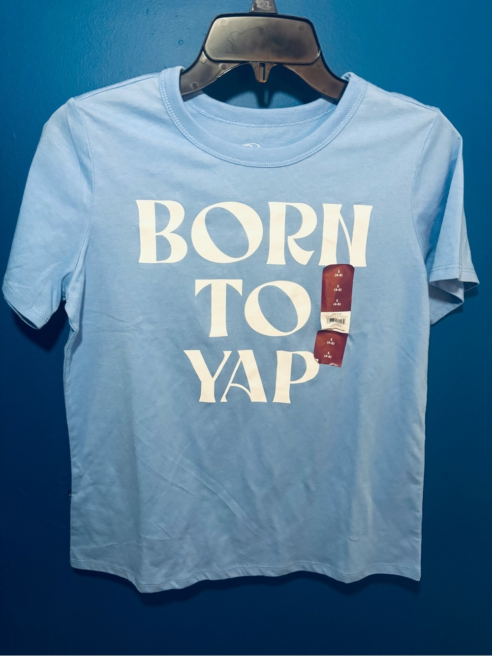 "Born to Yap" Graphic T-Shirt Small New